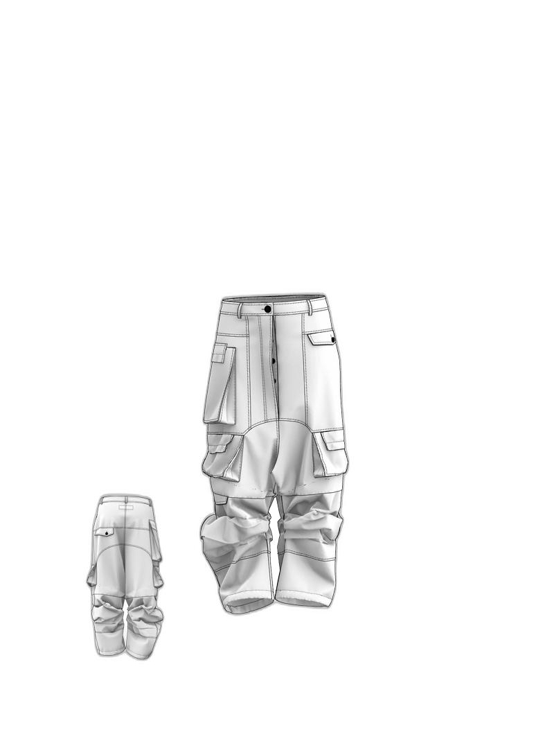 Bois rond DIP - Baggy coton twill stretch pantalon - 1252600109