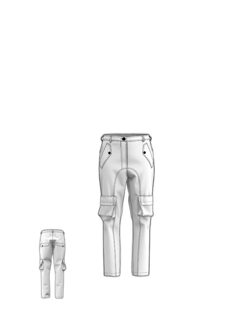 Rundholz DIP - Gerade schmale baumwoll twill stretch hose - 1252600115