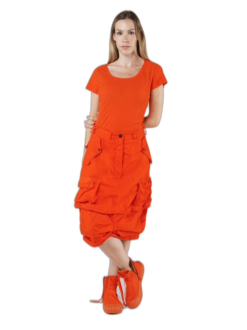 Rundholz DIP - Flared cotton twill stretch skirt - 1252600303