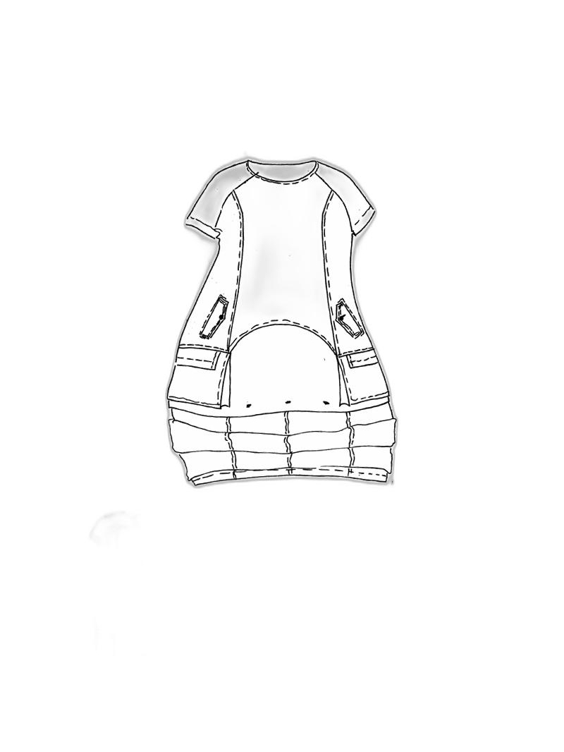 Rundholz DIP - Ballonförmiges baumwoll twill stretch kleid - 1252600911