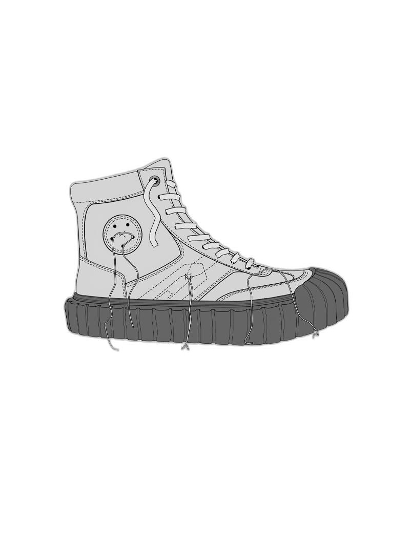 Rundholz DIP - Cotton twill stretch ankle boots mit hängenden fäden - 1252985252