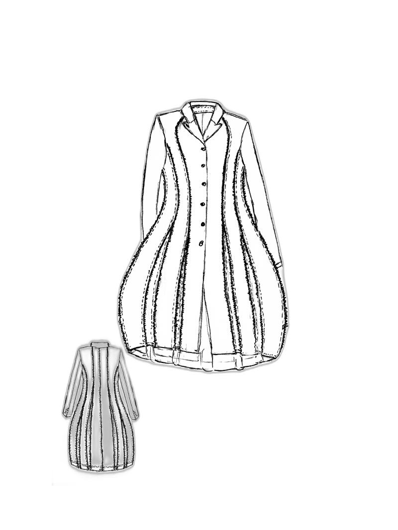 Rundholz Black Label - Balloon-shaped cotton stretch coat - 1253221212