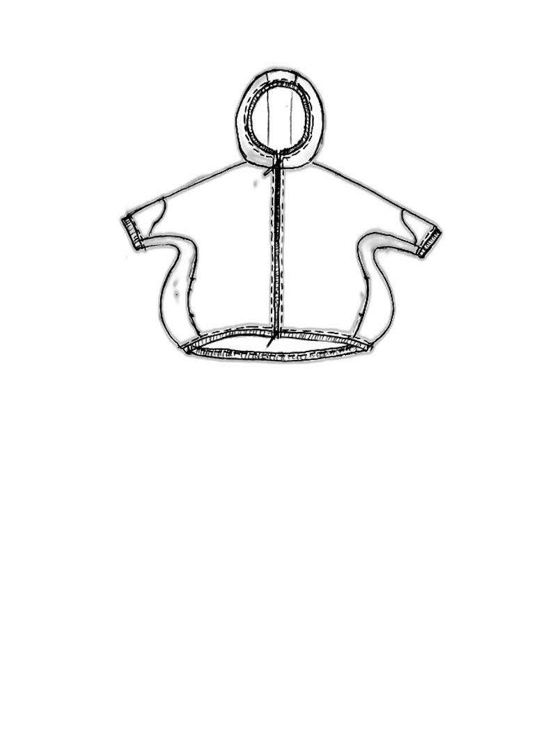 Rundholz Black Label - Ballonförmige french terry jacke mit kapuze - 1253251105