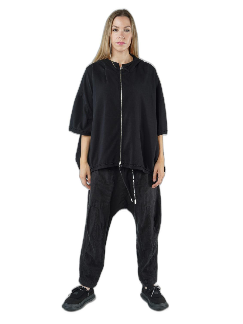 Rundholz Black Label - Ballonförmige french terry jacke mit kapuze - 1253251105