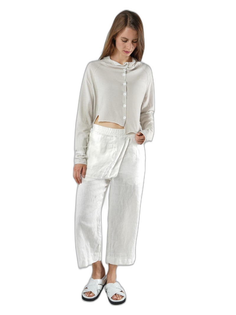 Rundholz Black Label - Loose cotton cardigan with print - 1253337104