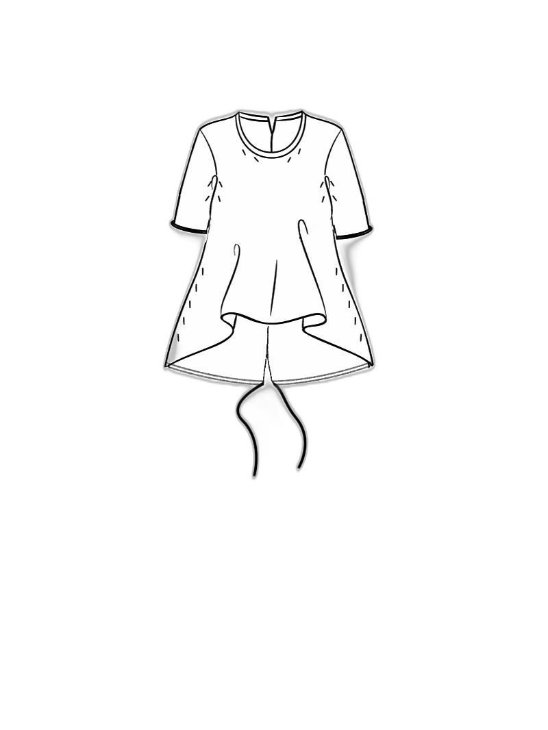 Rundholz Black Label - T-shirt évasé en jersey de coton - 1253370523