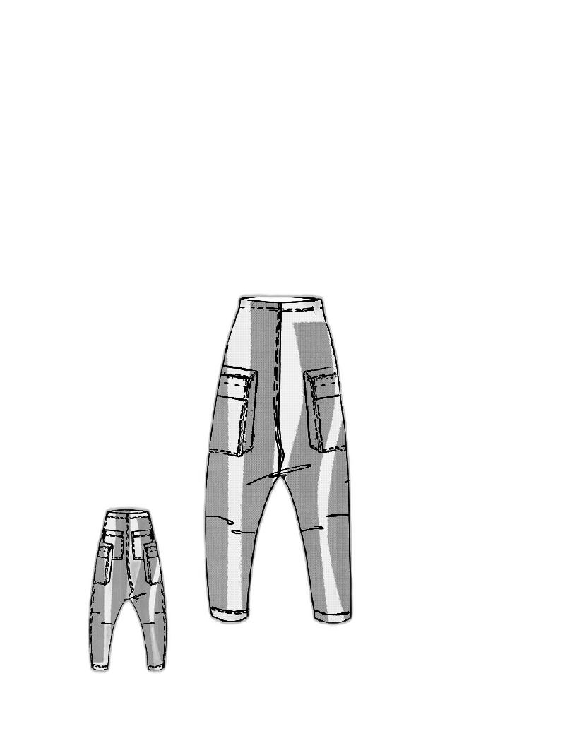 Rundholz Black Label - Pantalon stretch étroit en coton et sergé avec imprimé rayé - 1253390103