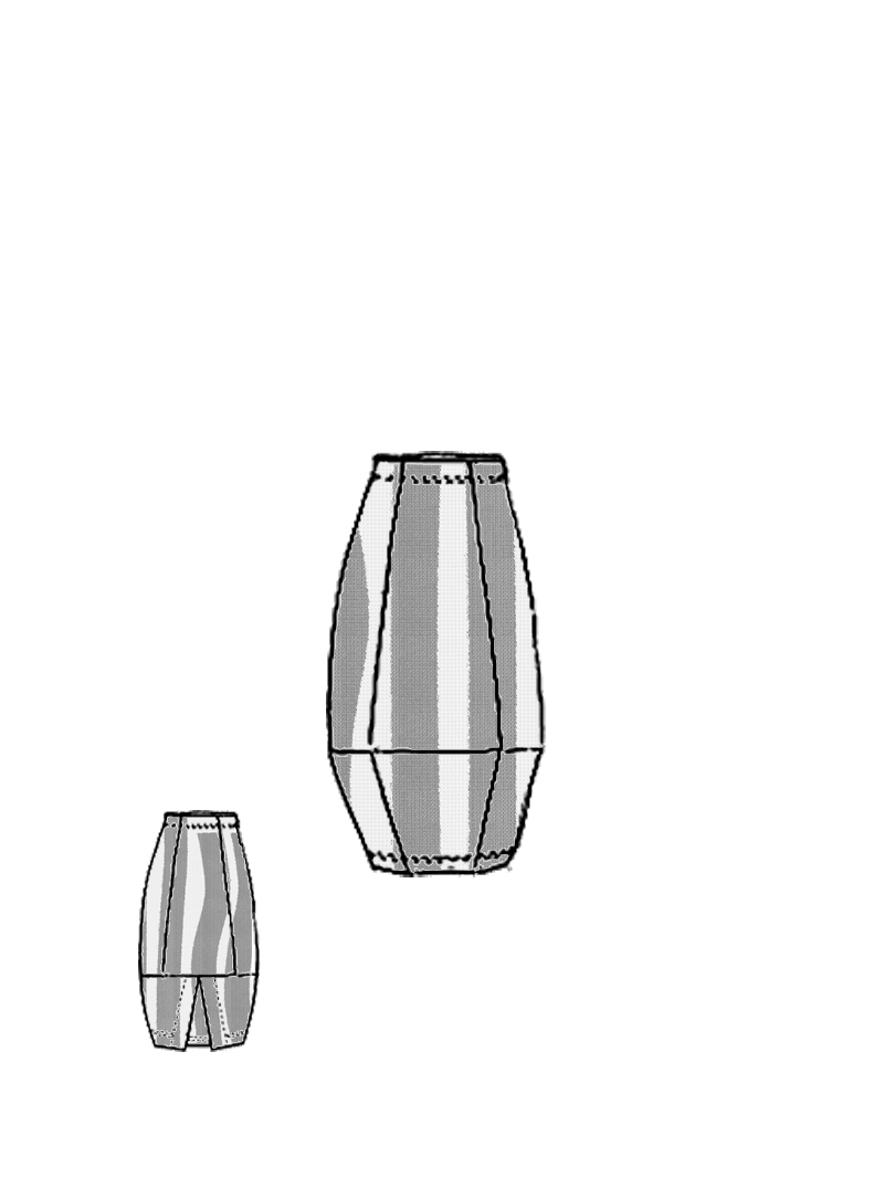 Rundholz Black Label - Bananenförmiger baumwolltwill stretch rock mit streifendruck - 1253390307