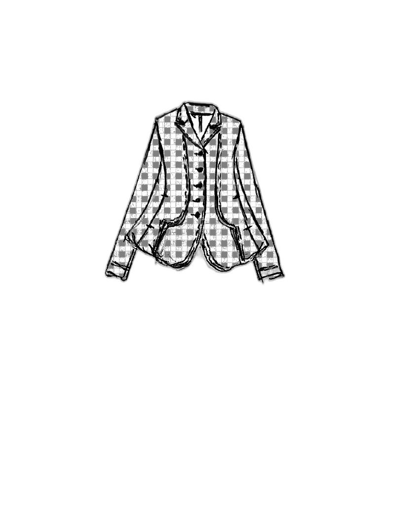 Rundholz Black Label - Hüftlange baumwollstretch jacke mit druck - 1253491101