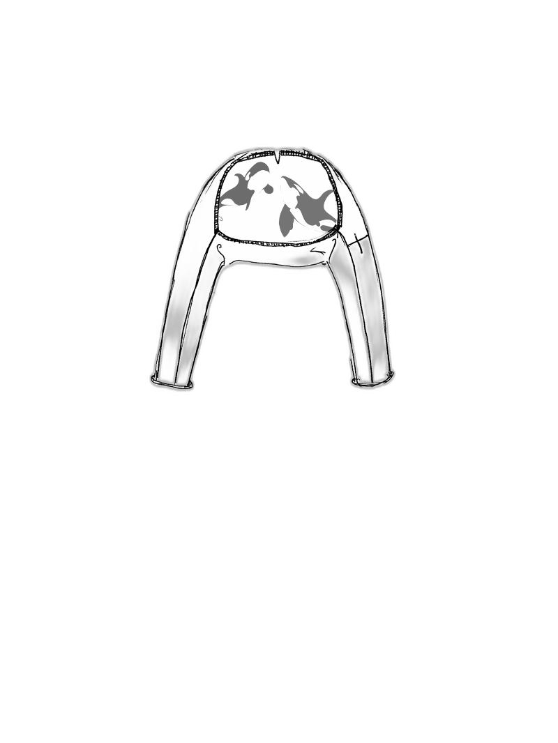 Rundholz Black Label - Narrow linen knit bolero with pigment print - 1253501603