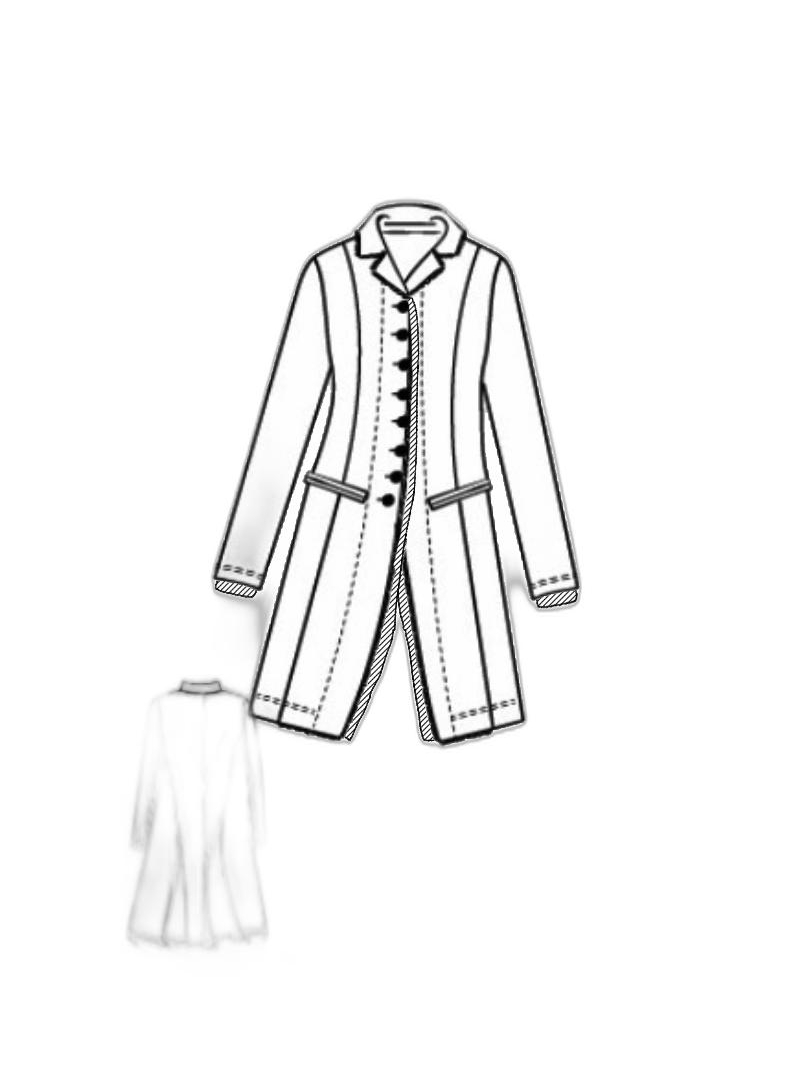 Rundholz Black Label - Gerader schmaler cottonshape mantel - 1253631211