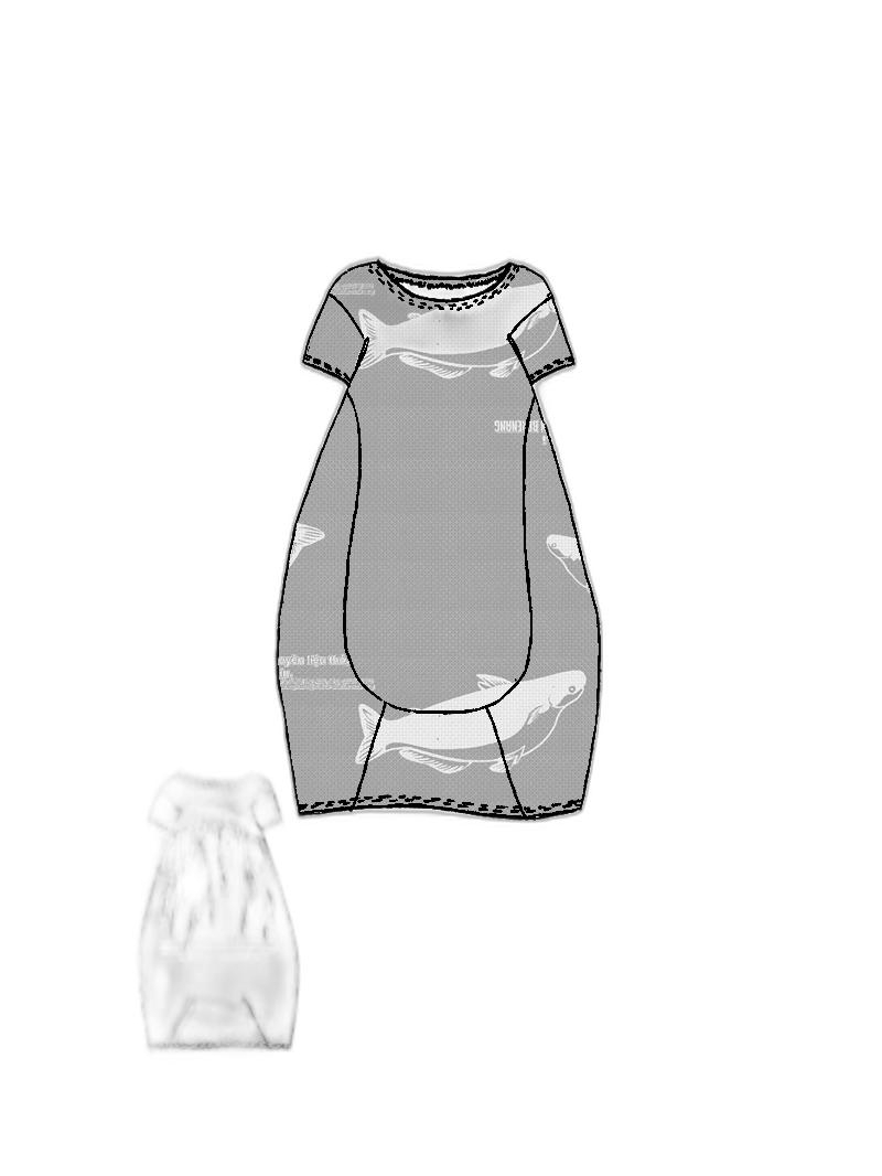 Rundholz Black Label - Oversize slub jersey dress with ruffle - 1253640905