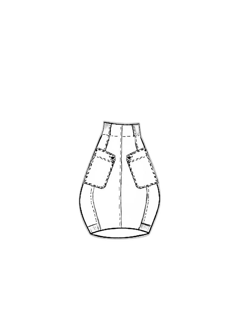 Rundholz Black Label - Balloon-shaped linen stretch skirt - 1253830307