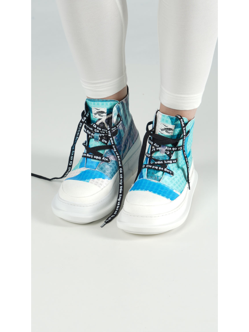 Rundholz Black Label - Tyvek ankle boots mit druck - 1253985252