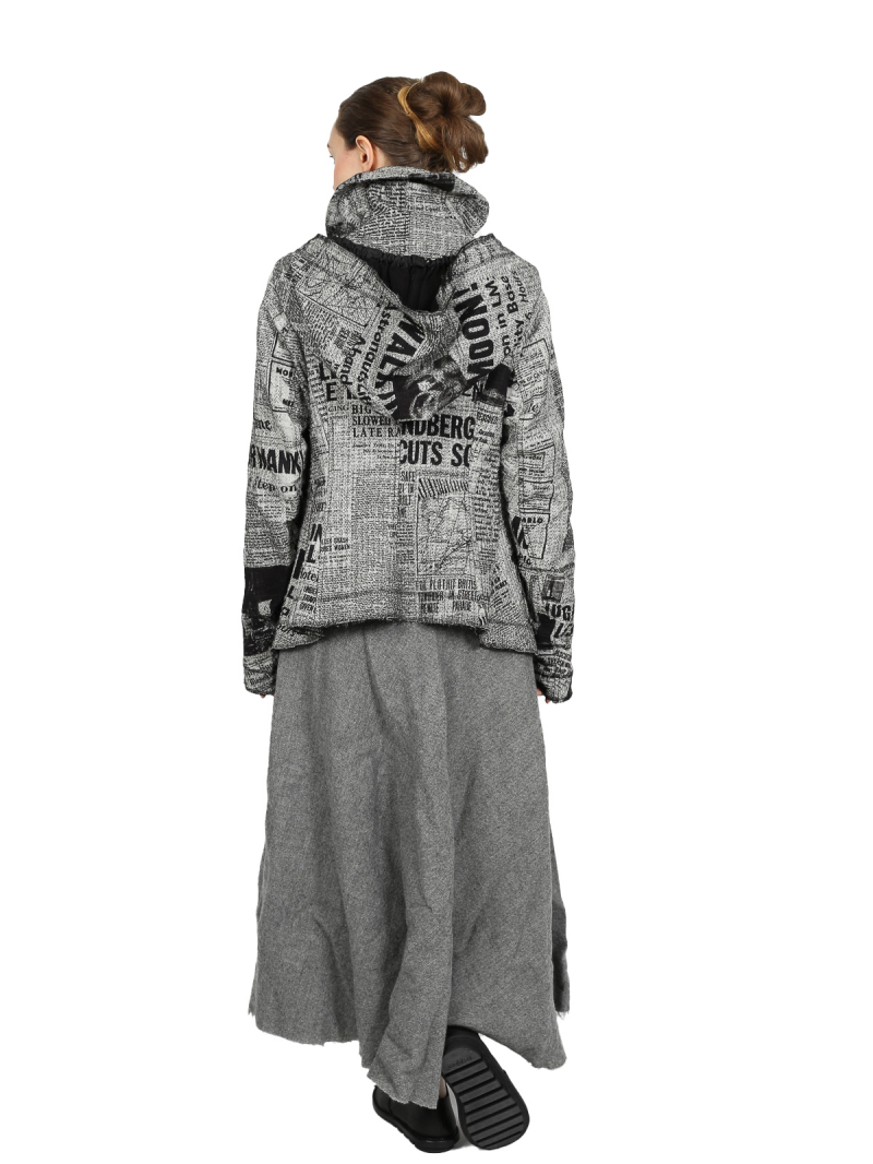 Rundholz DIP - taillierte Baumwoll-Jacke mit Zeitungsdruck - Moon Walk - 2242281106