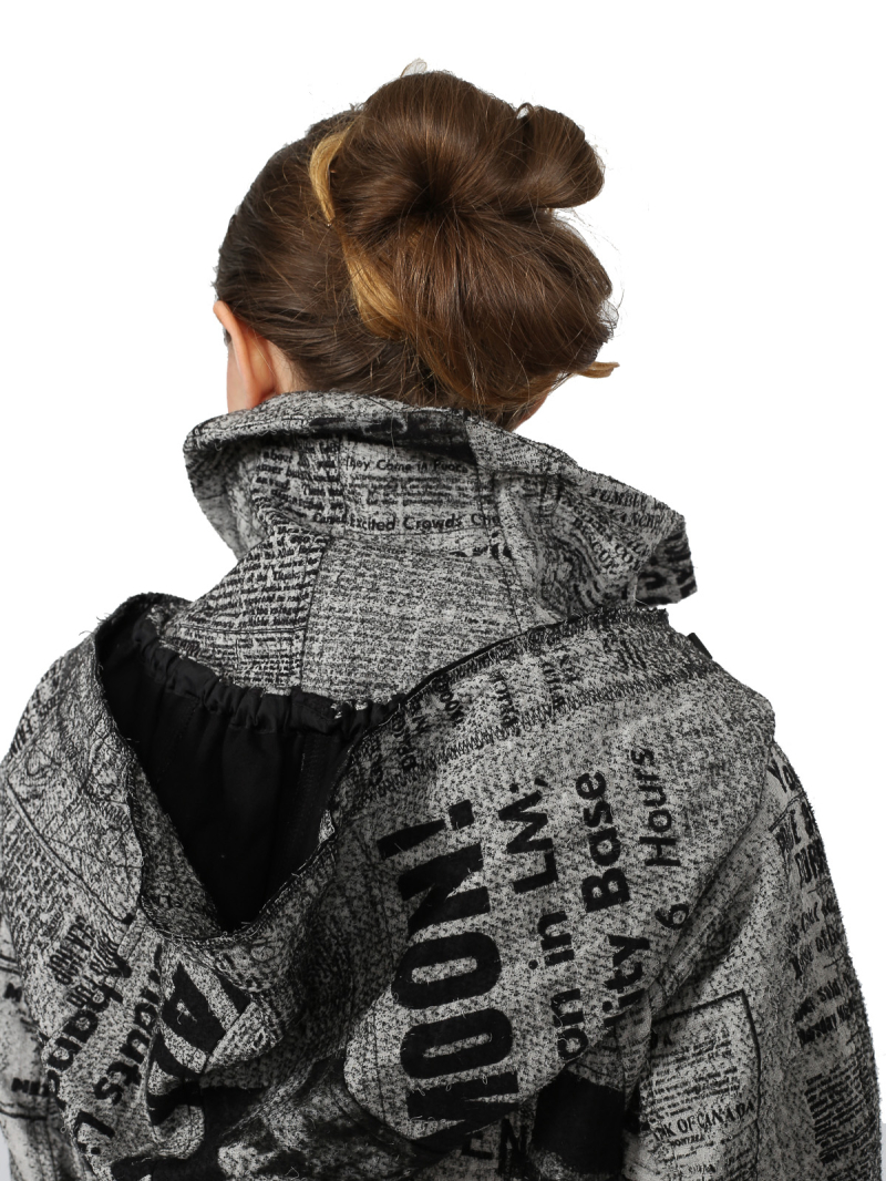 Rundholz DIP - taillierte Baumwoll-Jacke mit Zeitungsdruck - Moon Walk - 2242281106