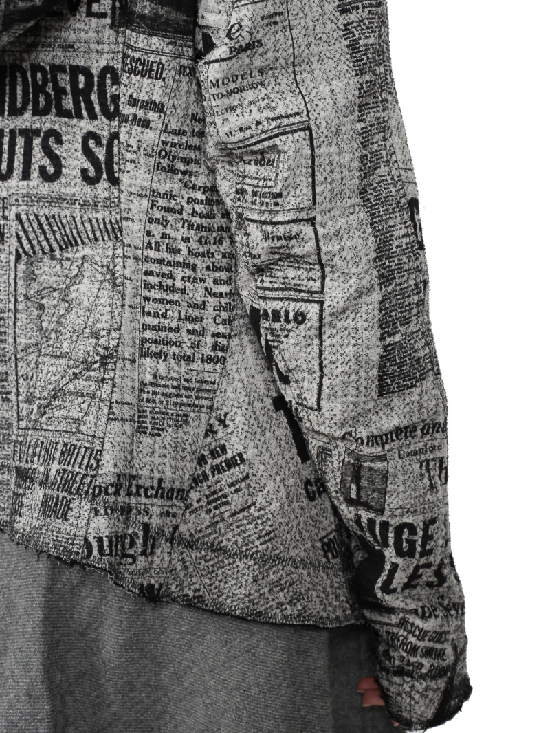 Rundholz DIP - taillierte Baumwoll-Jacke mit Zeitungsdruck - Moon Walk - 2242281106