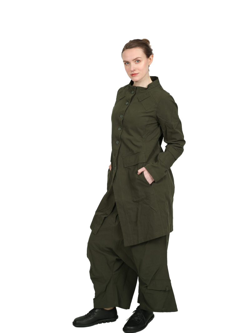 Rundholz Black Label - pantalon droit large en coton - Jungle - 2243300101