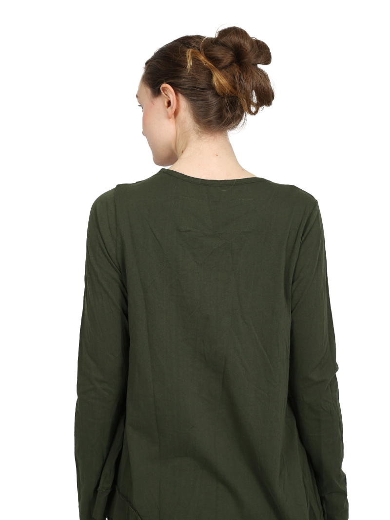 Rundholz Black Label - Chemise avec finitions en tulle au cou et à l'ourlet - Jungle - 2243330501