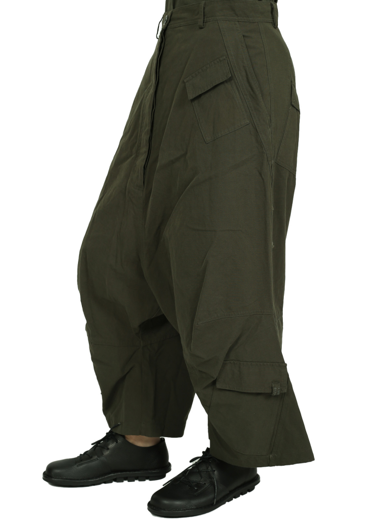 Rundholz Black Label - pantalon droit large en coton - Jungle - 2243300101
