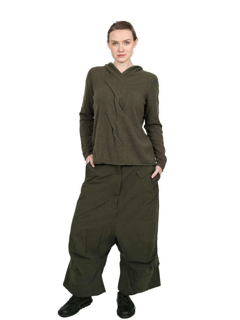 Rundholz Black Label - Woll-mix-Pullover mit Zopfelement - Jungle - 2243450715