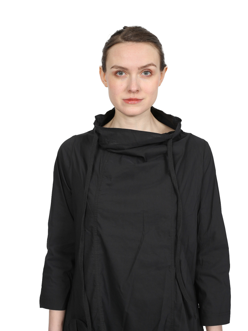 Rundholz Black Label - a-förmige Baumwoll-Stretch-Tunika - Black - 2243631909