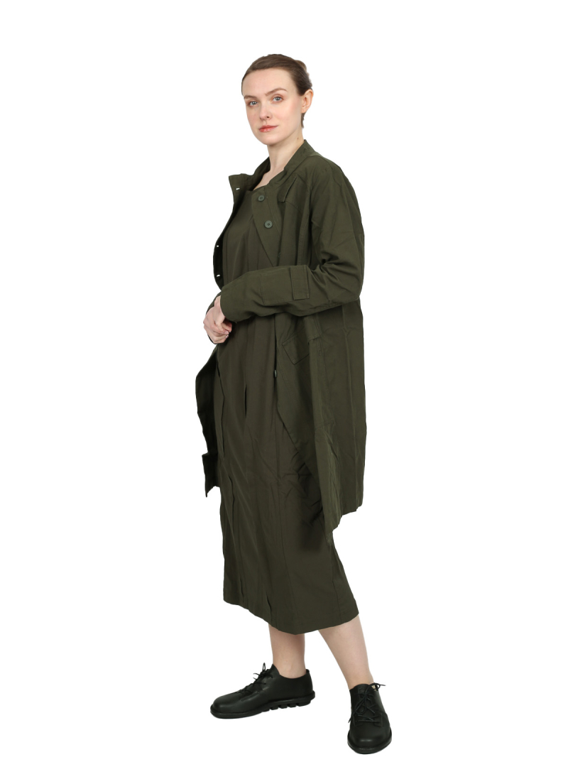 Rundholz Black Label - Banana-shaped cotton twill stretch dress - 2243390917