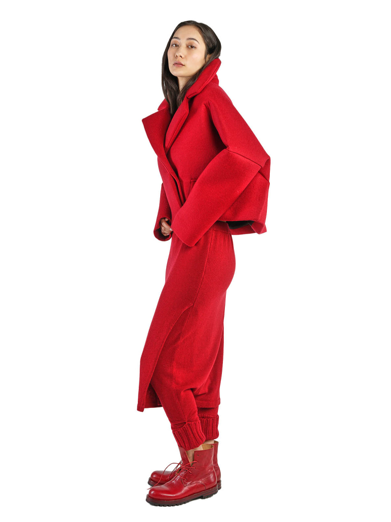 Rundholz - Strickhose Haremshose Hosenrock mit Manschette Merino Wolle  Black - 2241447604