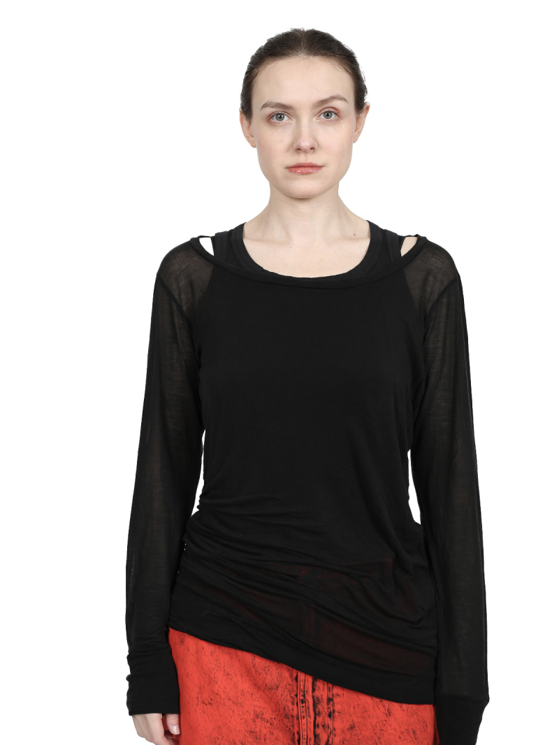 Rundholz DIP - Long sleeve lyocell silk jersey t-shirt - 1252420501