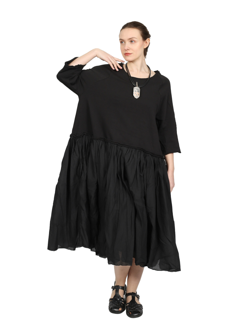 Rundholz Black Label - Ausgestelltes french terry kleid - 1253290930