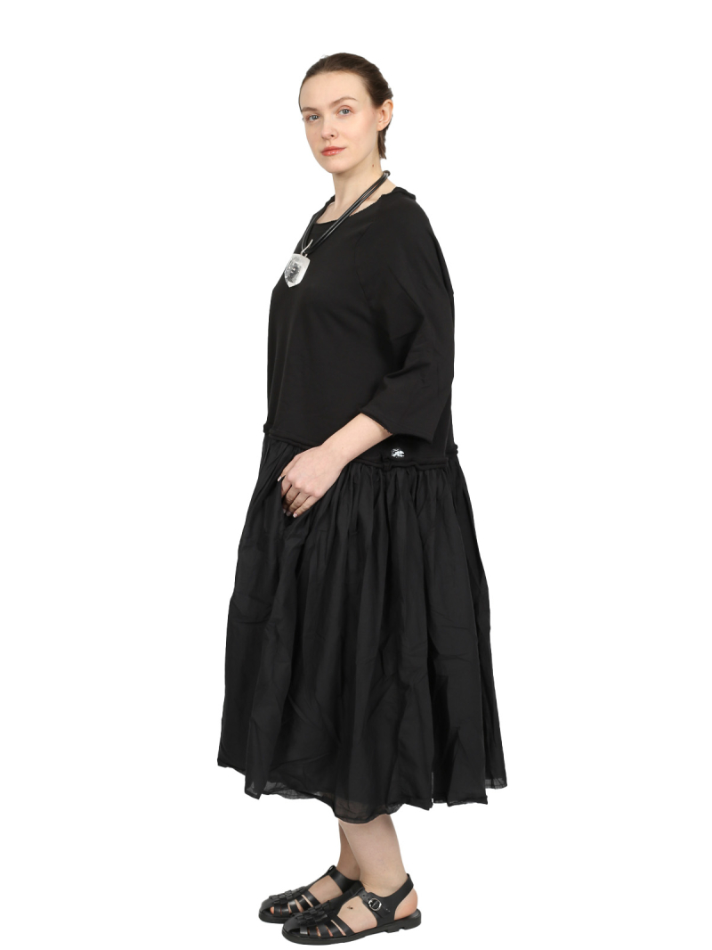 Rundholz Black Label - Ausgestelltes french terry kleid - 1253290930