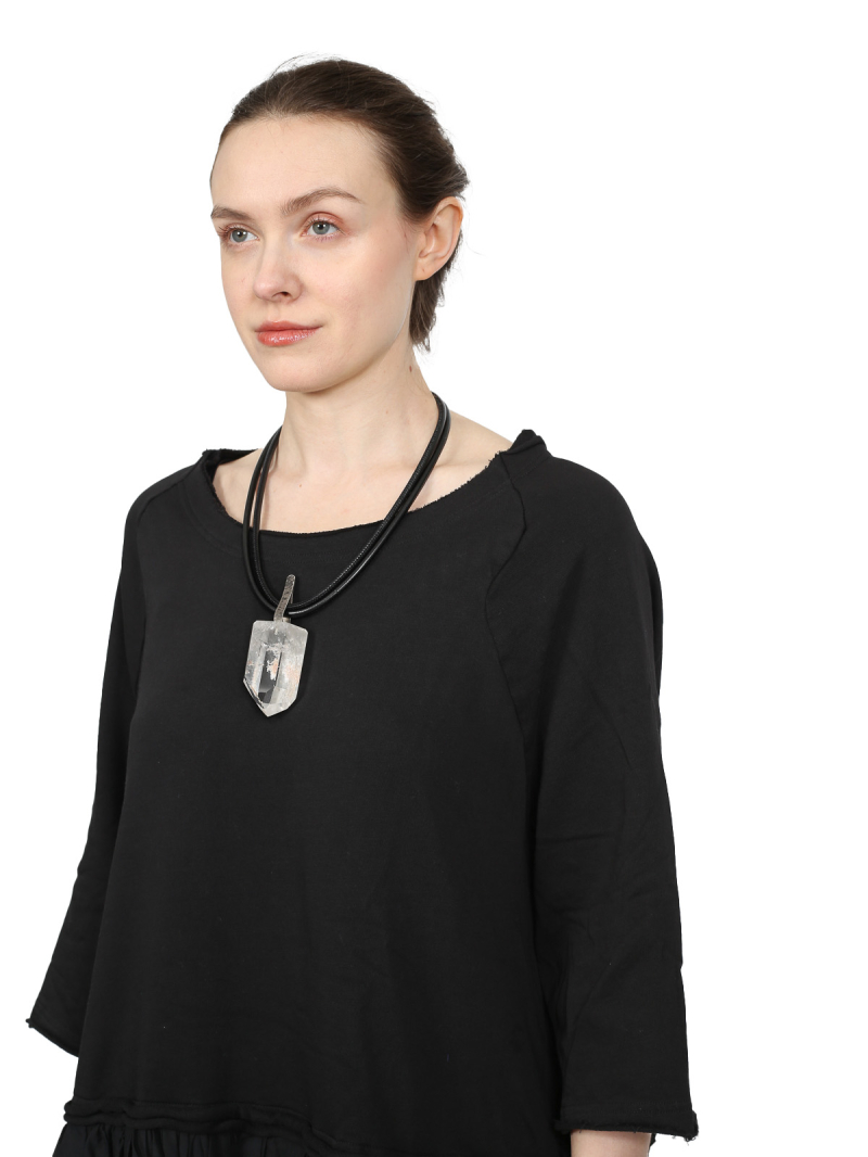 Rundholz Black Label - Ausgestelltes french terry kleid - 1253290930