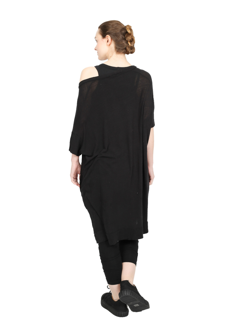 Rundholz - Gerades weites tussah seiden jersey kleid - 1251570907