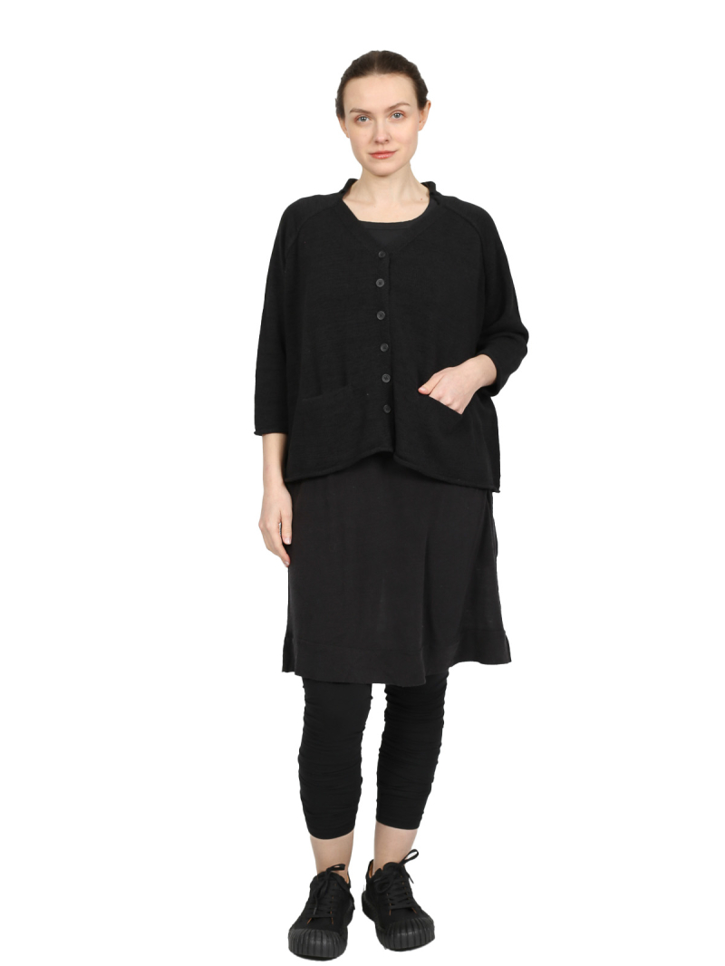 Rundholz - Gerades weites tussah seiden jersey kleid - 1251570907