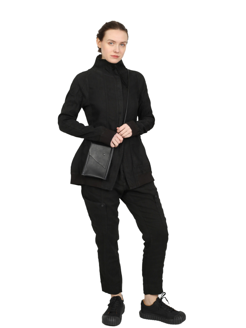 Rundholz Black Label - Straight narrow linen stretch pants - 1253830108