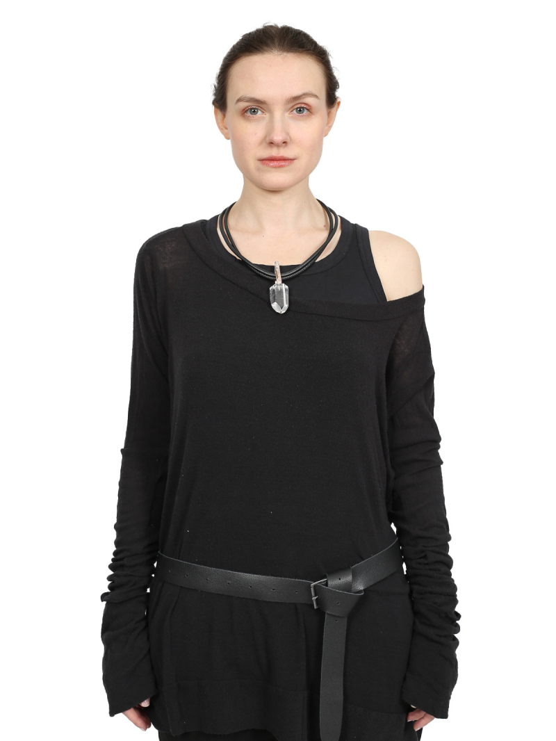 Rundholz - Hüftlanges tussah seiden jersey t-shirt - 1251570502