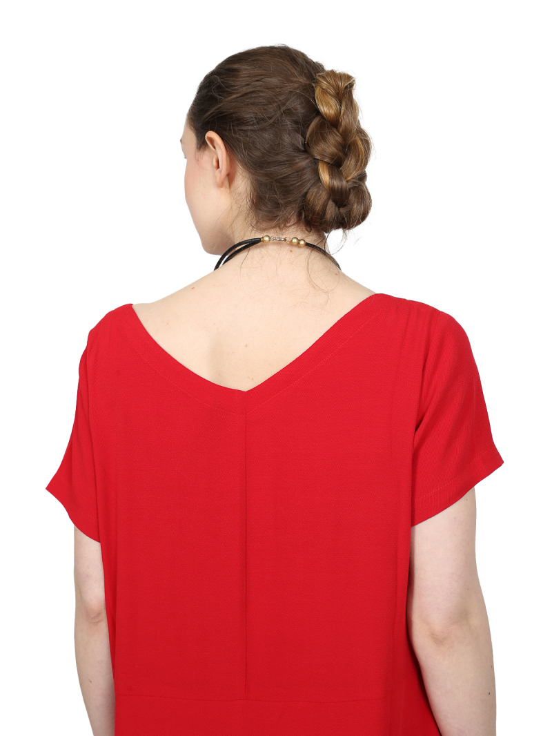 Pal Offner - Платье - Жидкое платье - Креп-жоржет - Дикий красный - 2501.1101103.140004