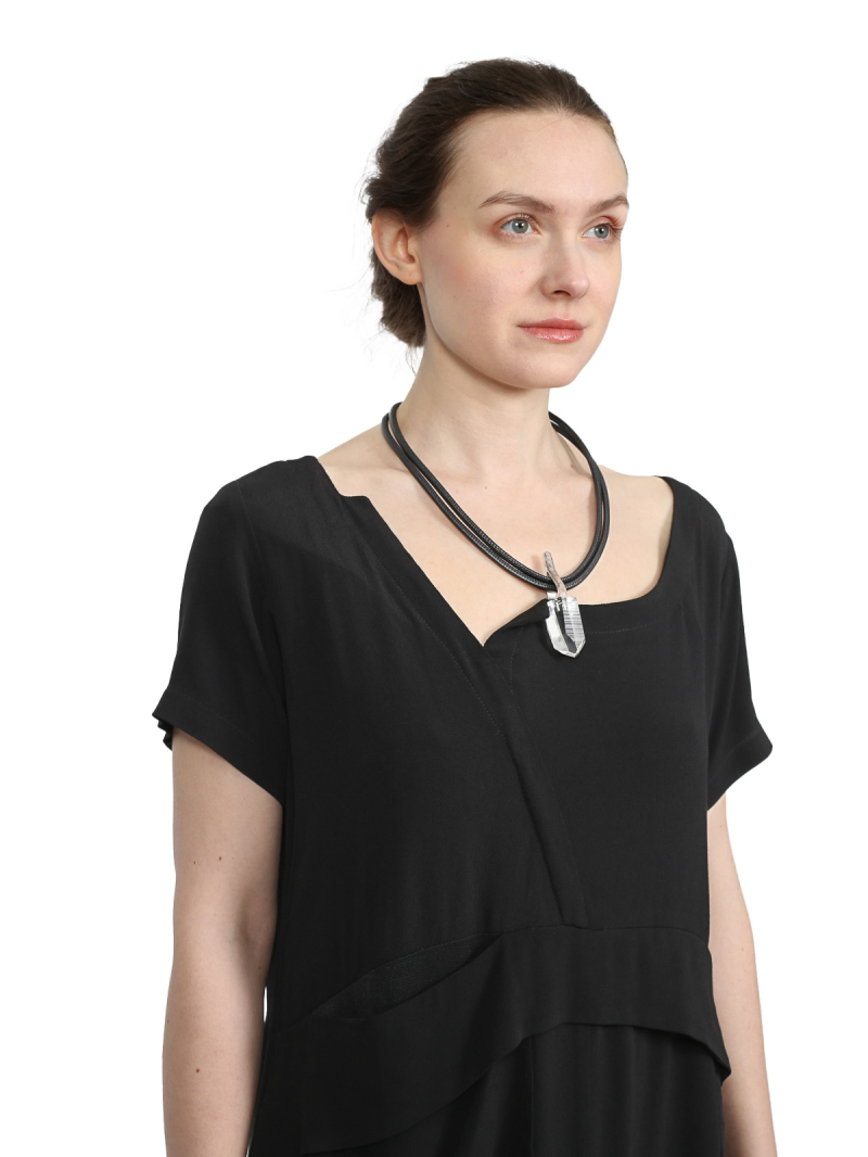 Pal Offner - Платье - Платье-флюид - Креп-жоржет - Черный - 2501.1101103.140004