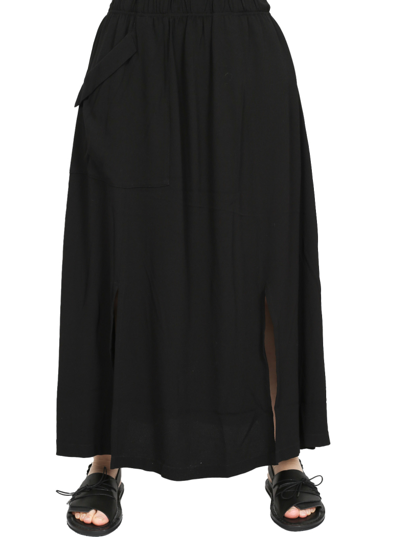 Pal Offner - Skirt - Fluid Long Skirt - Crêpe Georgette - Black - 2501.120101.140004