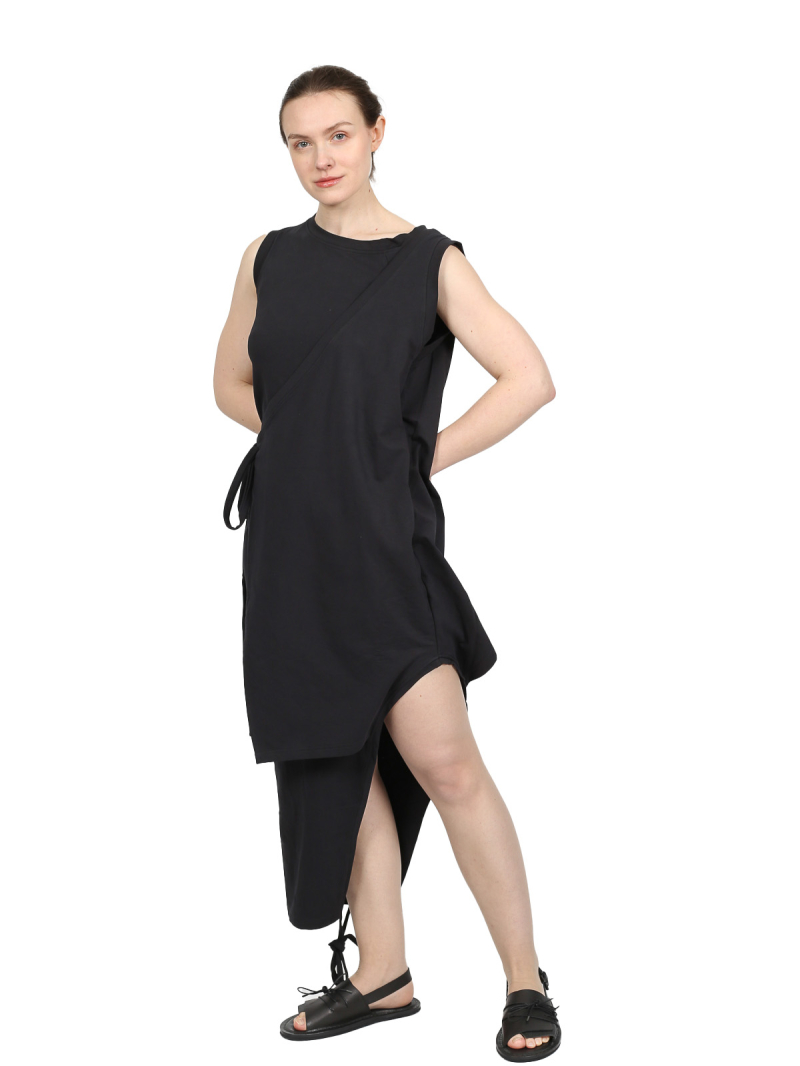 Black by K&M - Dress - Asymmetric dress - Black - id.03.01.06
