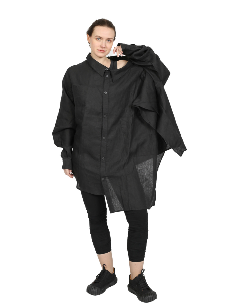 Black by K&M - Combination piece - shirt or skirt - Black - id.03.03.04