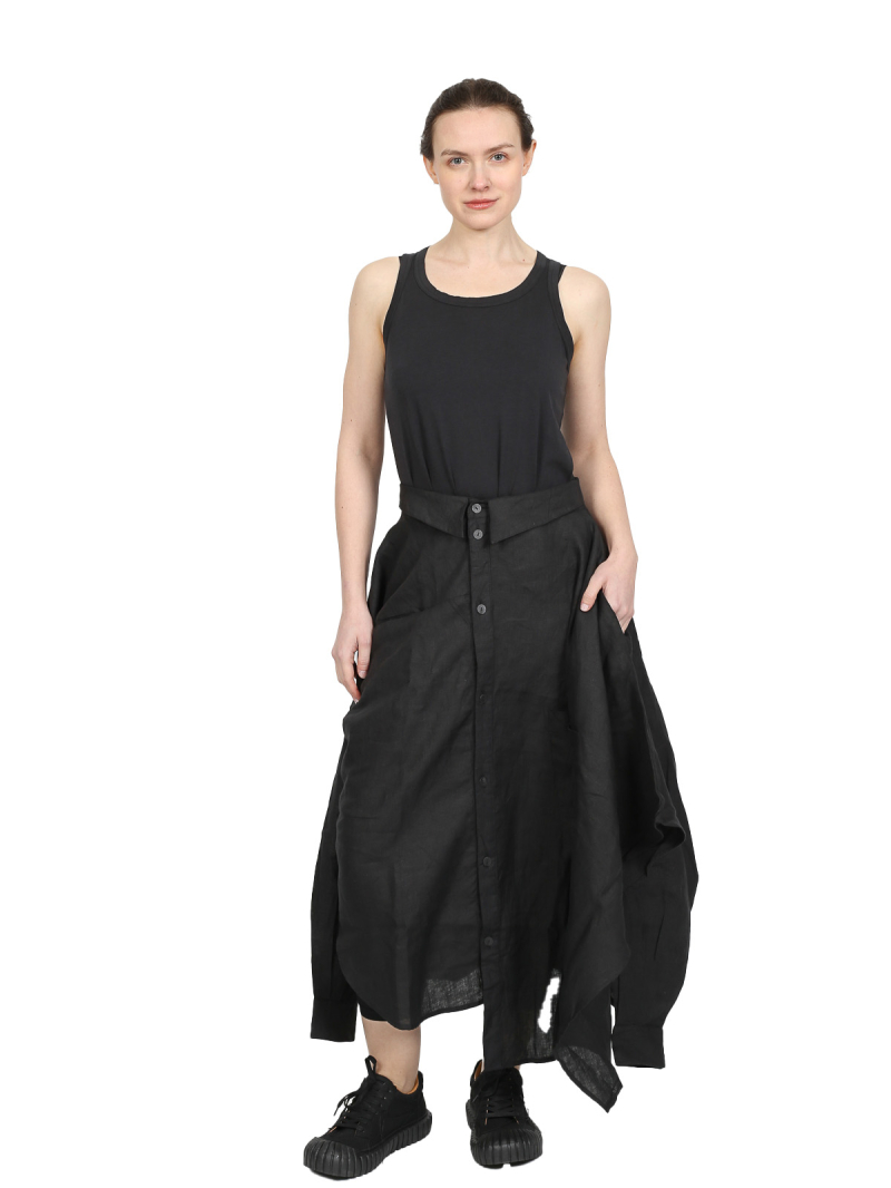 Black by K&M - Combination piece - shirt or skirt - Black - id.03.03.04