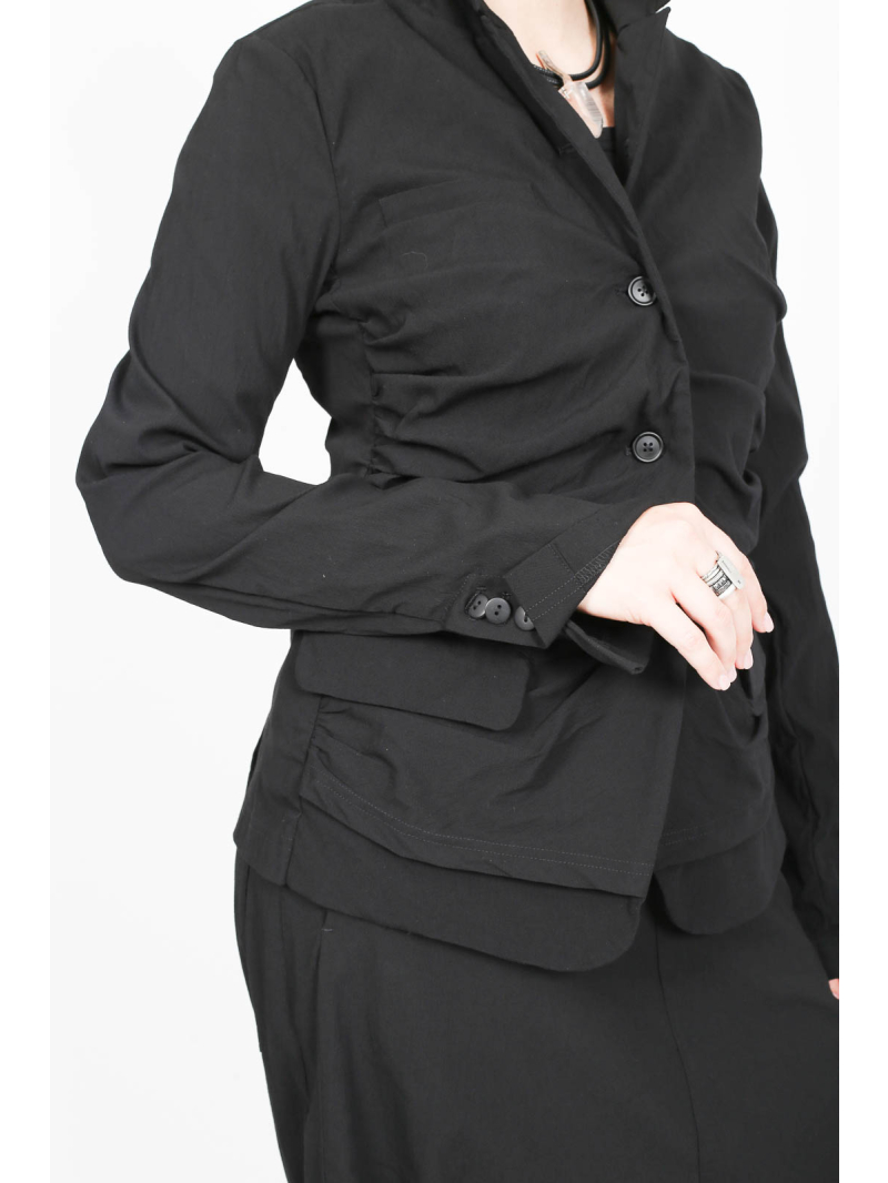 Rundholz - Taillierte Rundholz Jacke mit Raffungen und Knöpfen - 2251211102