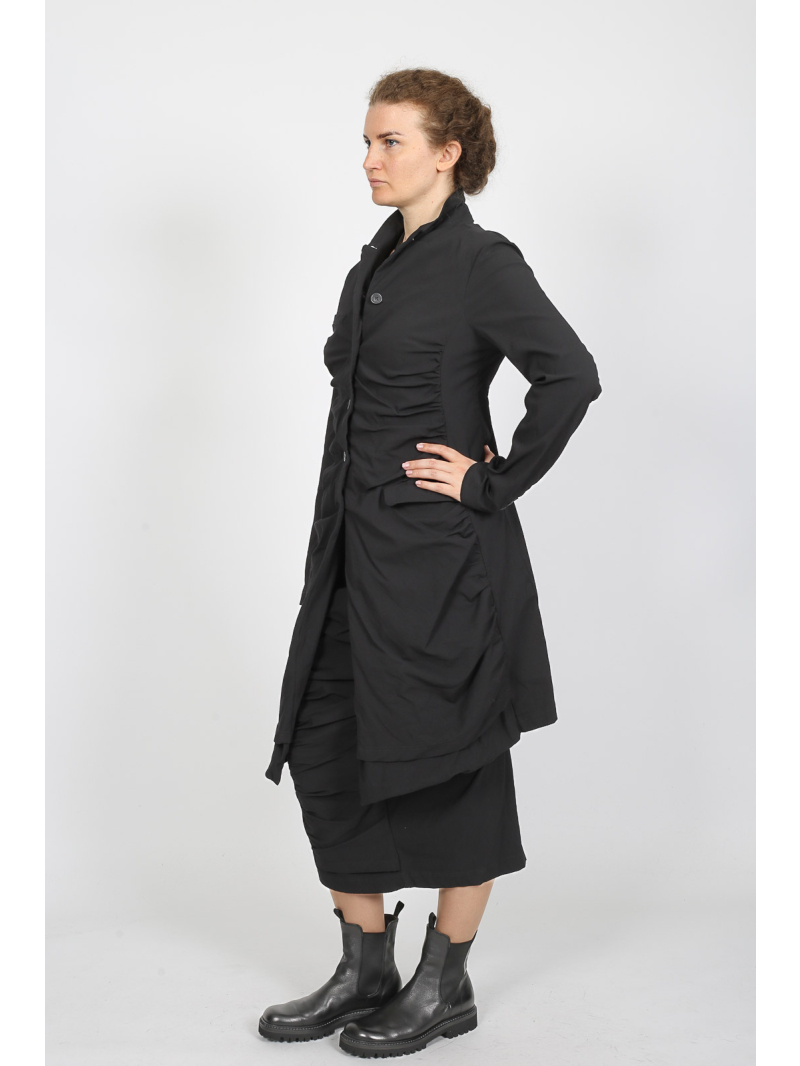 Rundholz -  Rundholz Bananenform-Mantel mit Raffungen - 2251211207