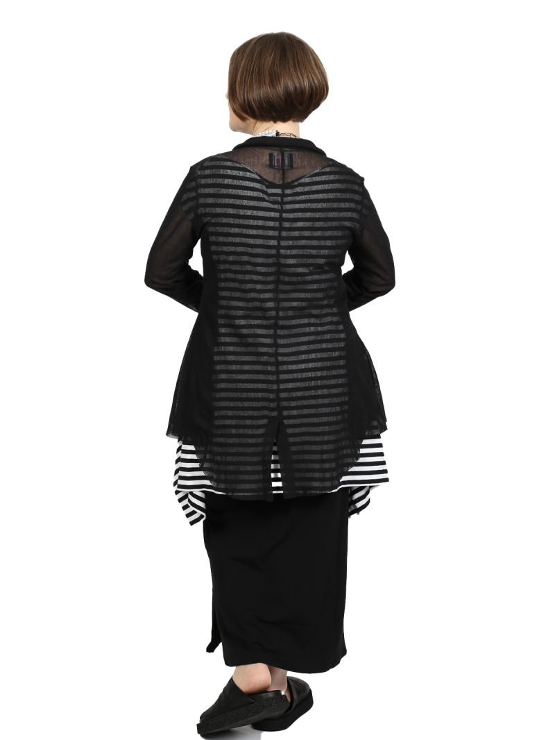 Pluslavie (Plü) - A Mesh Blazer - Black - 8046