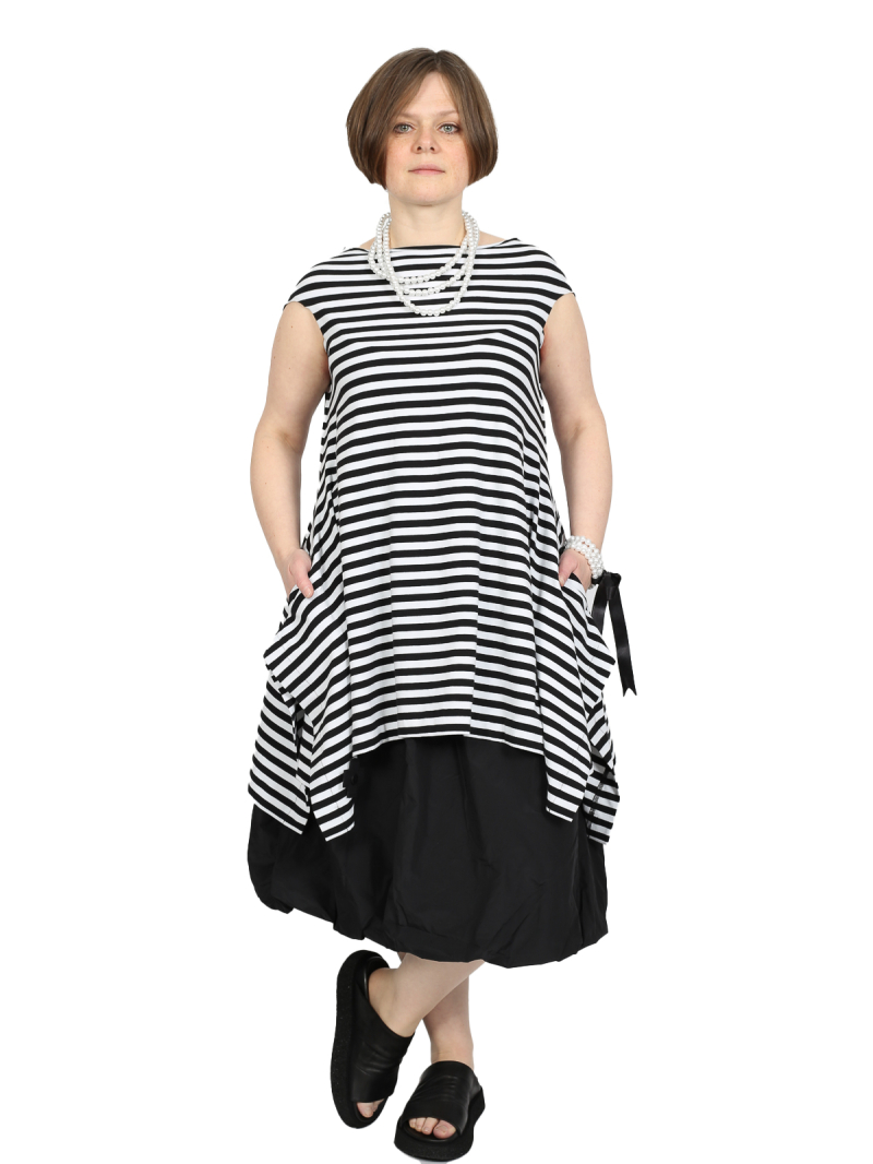 Pluslavie (Plü) - Bat Top - Black-white Stripe - 5068