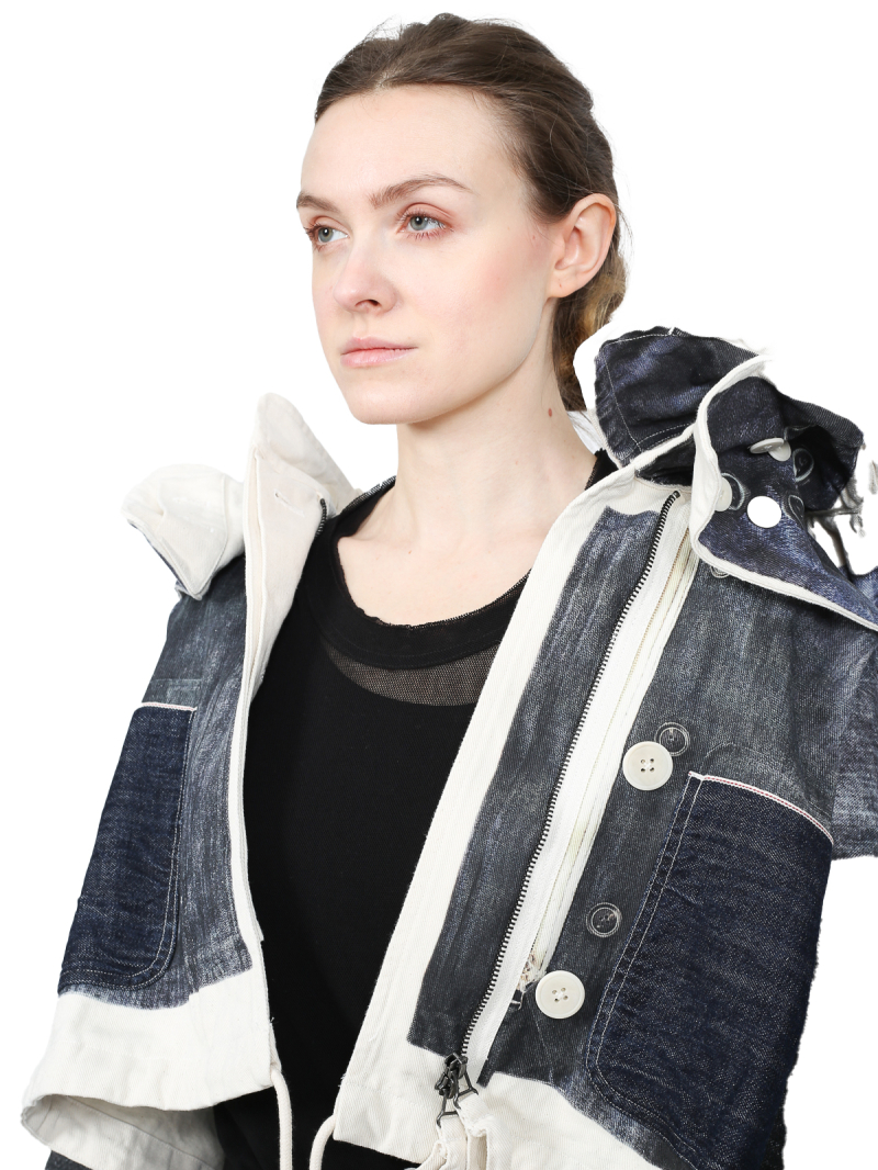 Rundholz DIP - Short raw denim jacket - 1252101102