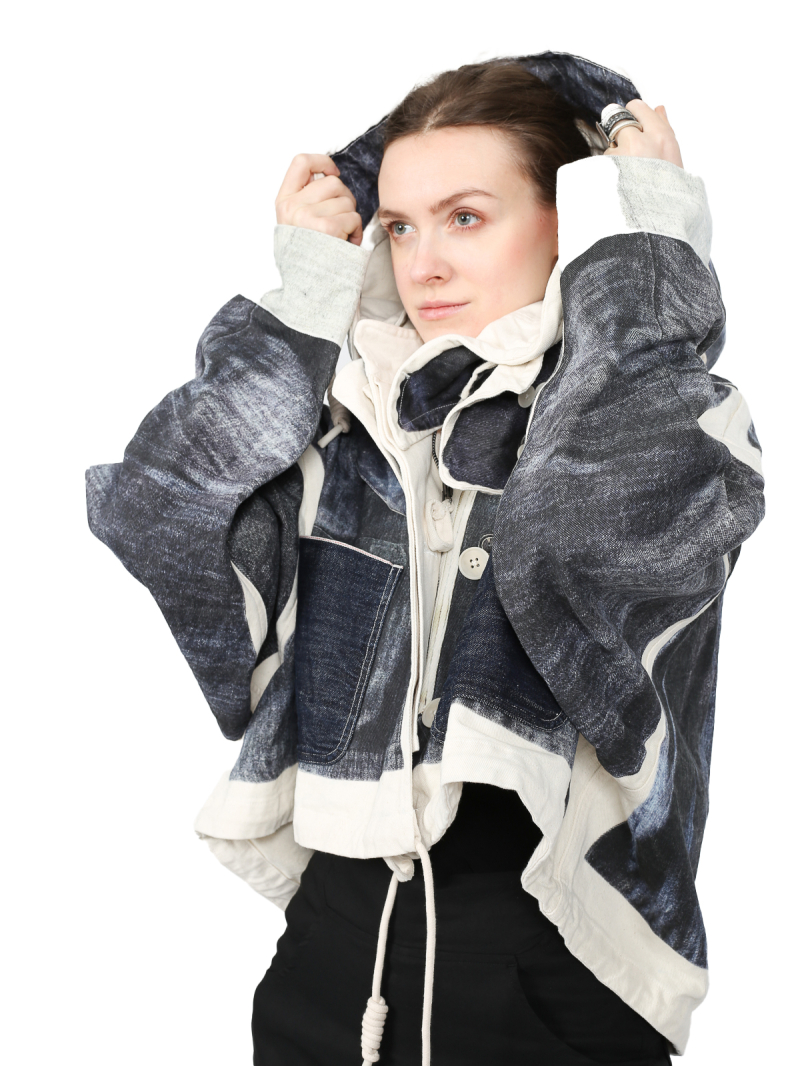 Rundholz DIP - Short raw denim jacket - 1252101102