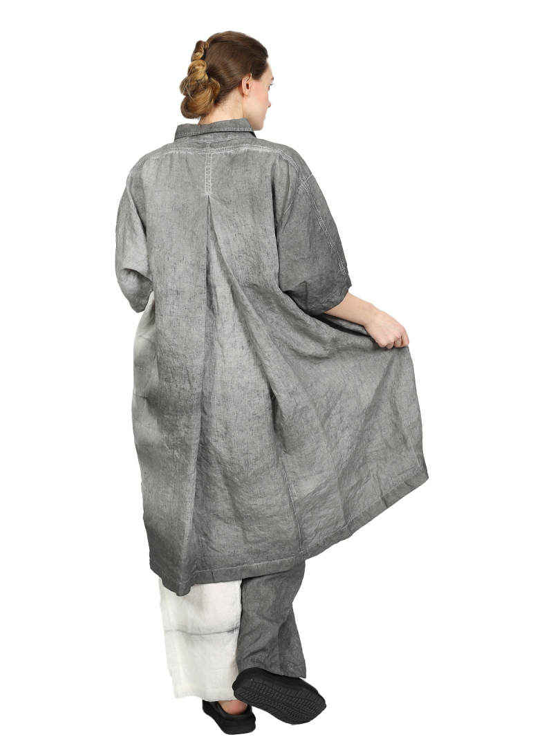 Rundholz - Handbemaltes ausgestelltes leinen kleid - 1251670901