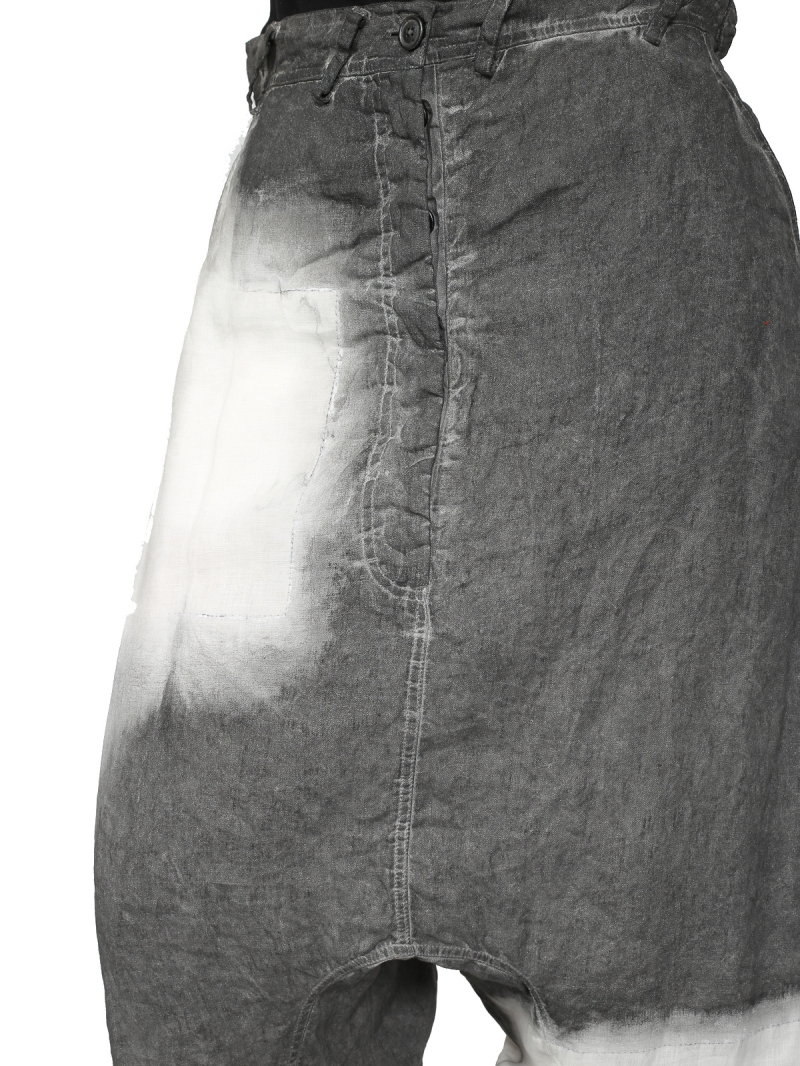 Rundholz - Handbemalte weite leinen hose - 1251670103